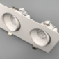 Lampa incorporabila tip grille light cu LED 2x20W