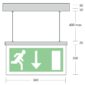 Lampa tip EXIT suspendata 0.9W